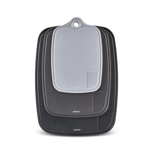 Triocut 3'lü Ölçülü Kesme Tahtası Gri