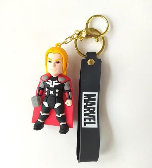 Anahtarlık Avengers Marvel Thor Silikon Anahtarlık Çanta Süsü Karakter Figür Oyuncak Aksesuar 
