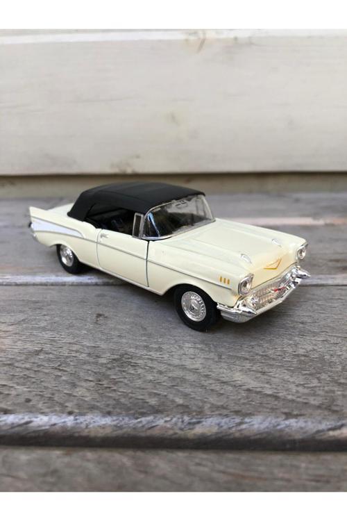Welly 1957 Chevrolet Bel Air Diecast Metal Araba Model Araba Oyuncak Araba Çek Bırak Araba 12 Cm