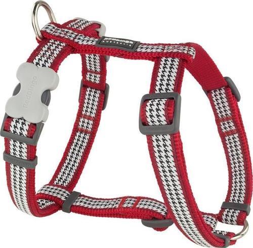 Reddingo Fang It Desenli Kırmızı Köpek Göğüs Tasması L /25mm