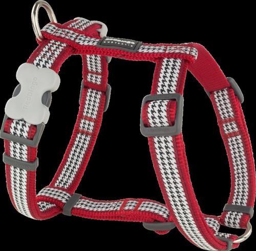 Reddingo Fang It Desenli Kırmızı Köpek Göğüs Tasması M /20mm