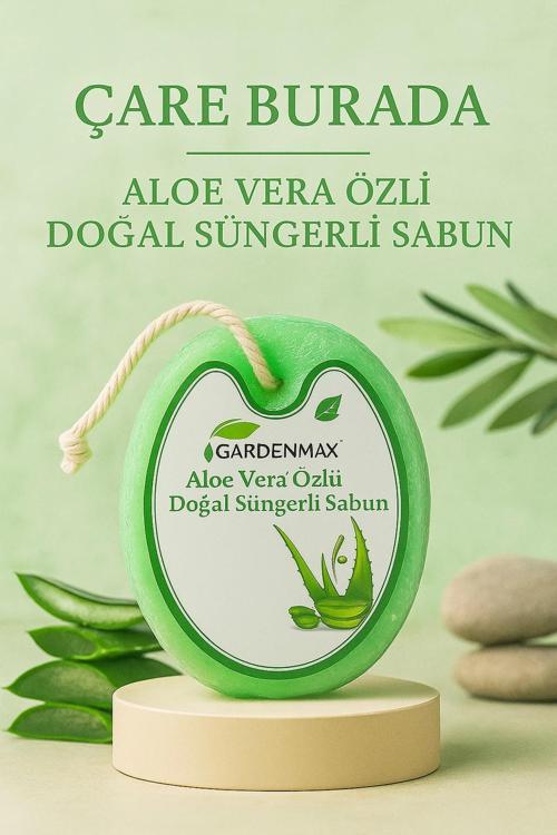 Gardenmax - Aloe Vera Özlü Doğal Süngerli Sabun