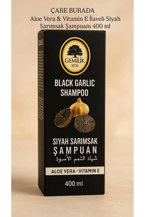 Gemilik - Aloe Vera & Vitamin E İlaveli Siyah Sarımsak Şampuanı 400 Ml