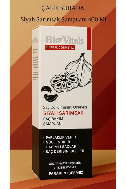 Biovitals - Önleyici Siyah Sarımsak Şampuanı 400 Ml