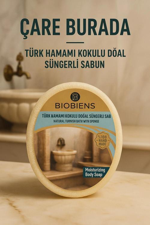 Biobiens - Türk Hamamı Kokulu Doğal Süngerli Sabun 135 gr