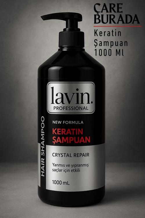 Lavin - Keratin Şampuan 1000 Ml (Yanmış & Yıpranmış Saçlar)