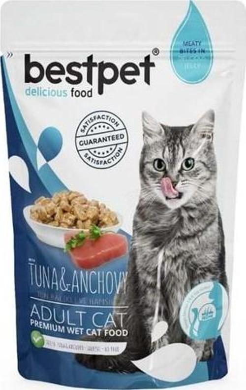 Adult Jelly Pouch Tuna ve Sardalyalı Kedi Maması 85 gr