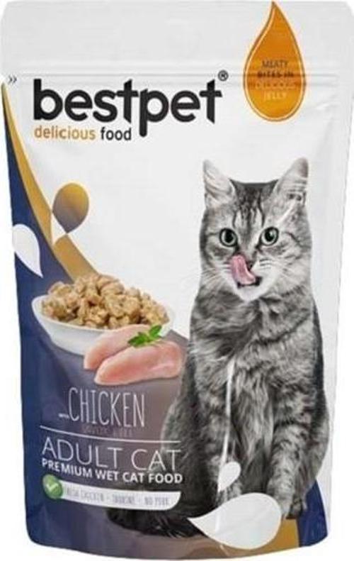 Adult Jelly Pouch Tavuklu Kedi Mama 85 gr