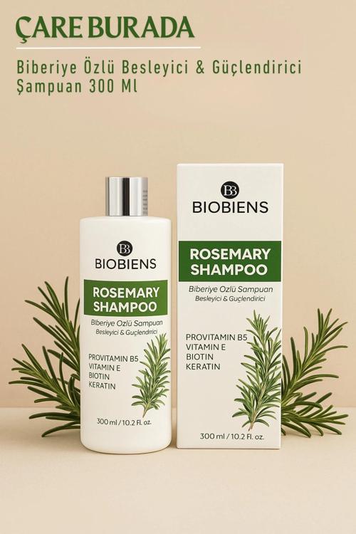 Biobiens - Biberiye Özlü Besleyici & Güçlendirici Şampuan 300 Ml (Biotin & Keratin)
