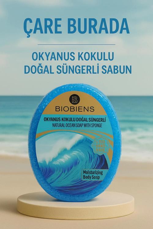 Biobiens - Okyanus Kokulu Doğal Süngerli Sabun 135 gr