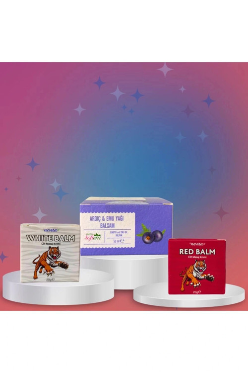 White + Red soğutucu ve ısıtıcı masaj kremi + Ardıç&Emu Yağı balsam