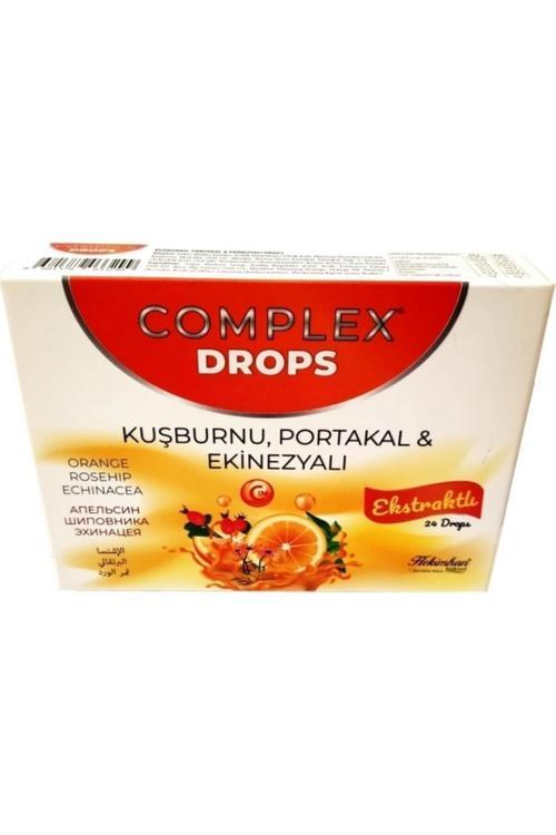 Complex Kuşburnu Portakal Ekinezyalı Drops 24 Adet 62 G 12 Adet
