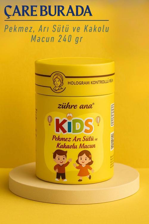 Kids Macun 240 gr (Pekmez, Arı Sütü & Kakao)