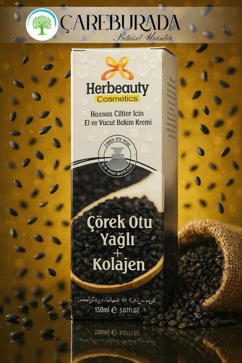 HerBeauty Çörek otu yağlı+ -Kolajen El ve Vücut Bakım Kremi