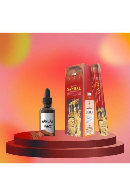 Sandal  Ağacı Günün Yorgunluğu Tütsü Seti 20 çubuk ve 20 ml yağ