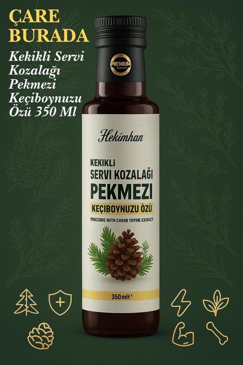 Kekikli Servi Kozalağı Pekmezi Keçiboynuzu Özü 350 Gr (2 Adet)