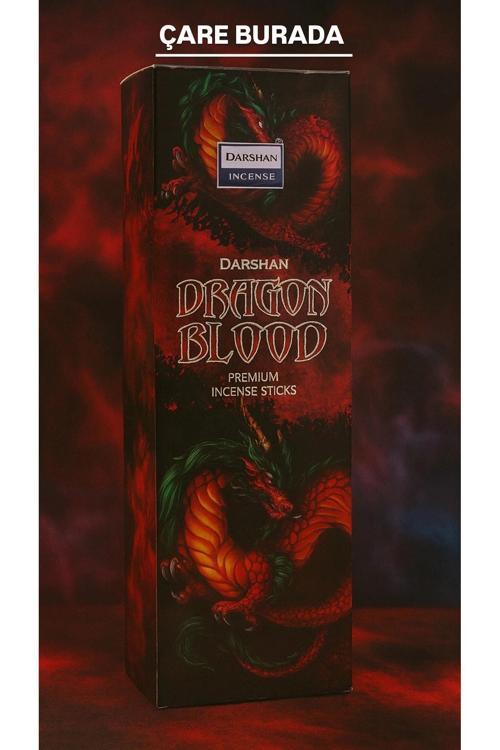 Darshan Incense - Dragon Blood 20'li Çubuk Tütsü (Güç & Korunma & Şans & Aşk)