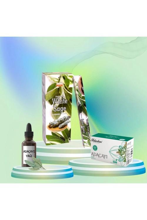 Anti Negatif Seti Adaçayı Tütsü 20 çubuk + Yağı 20 mi + Çayı 20 poşet