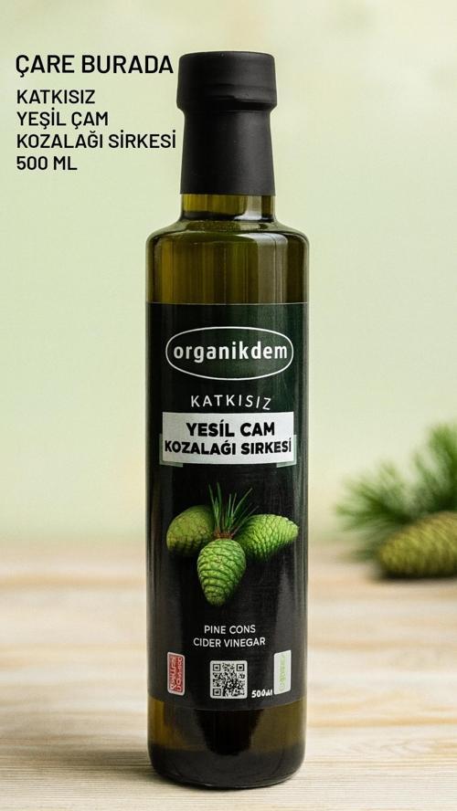 Katkısız Yeşil Kozalak Sirkesi 500 Ml