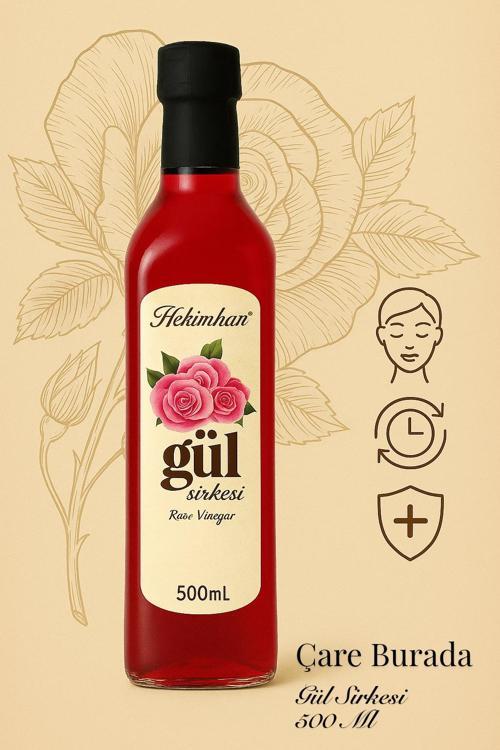 Gül Sirkesi 500 ml (Katkısız)