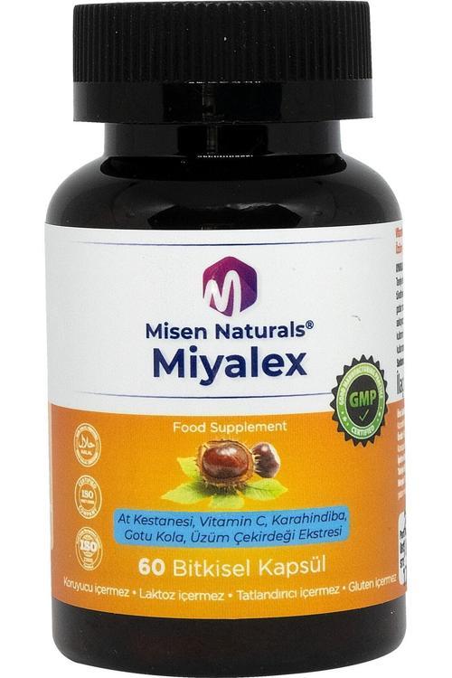 Miyalex 60 Kapsül, At Kestanesi Kırmızı Biber, Karahindiba Ekstresi, Gotu-Kola