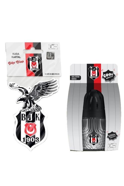 Bjk Lisanslı Asma Oto Kokusu Kartal + Bjk Lisanslı Kavanoz Ortam Araç Kokusu Gool Kokusu