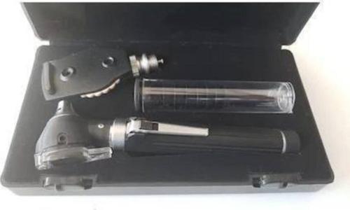 Endostal L Fiber Otoskop + Oftalmaskop Set - Fiber Eko Set - Ledli Beyaz Işık