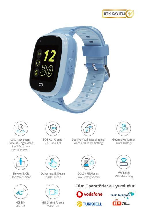 9930 Akıllı Çocuk Takip Saati / 4G / Sim Kart / Wi-Fi - GPS - LBS / Kamera / Anlık ve Geçmiş Konum