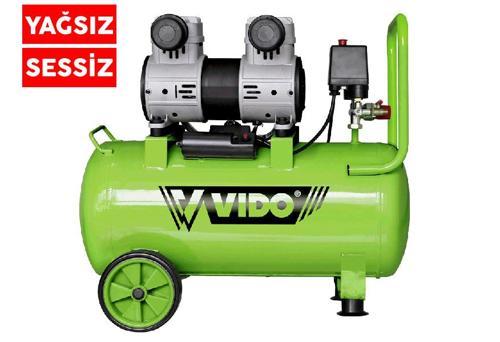 Vido 50 Lt Hava Kompresörü 2HP - 1500W / 220V Yağsız-Sessiz WD060215020