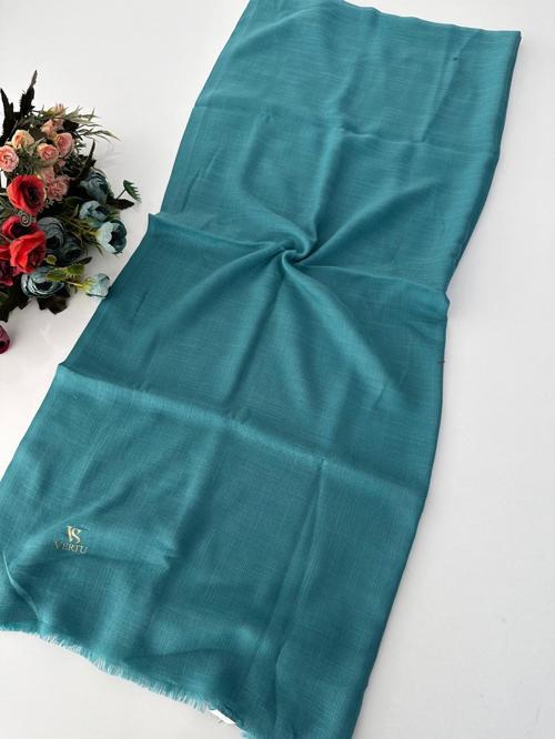 Düz Renk Pamuk Şal Koyu Su Yeşili VDE0106