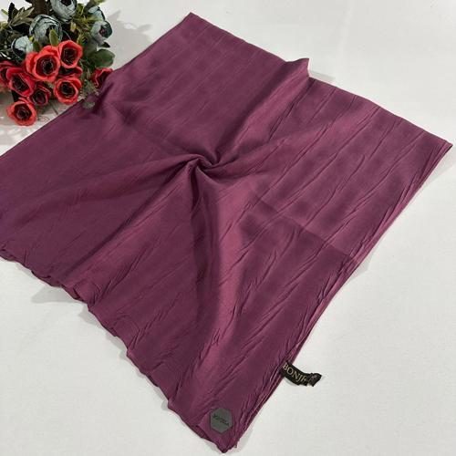 Pliseli Bambu Eşarp Mürdüm PBE0212