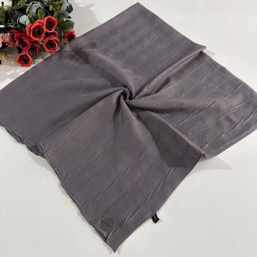Pliseli Bambu Eşarp Koyu Gri PBE0207