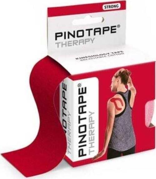 Pino Tape Therapy Cotton Kinesiology Ağrı Bandı-Yüz Yogası-5Cmx5M-Kırmızı