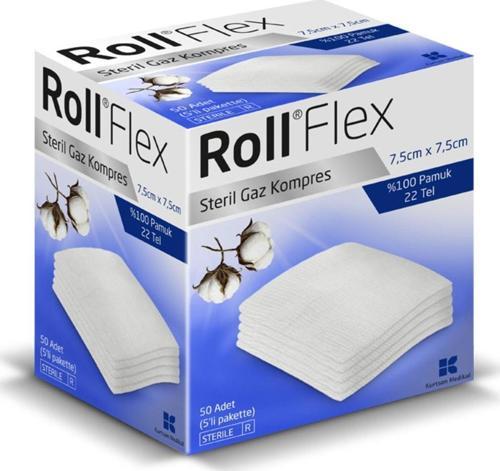 Flex Steril Gaz Kompres Gazlı Bez Spanç 7.5Cm*7.5Cm - 5 Kutu 100'Li