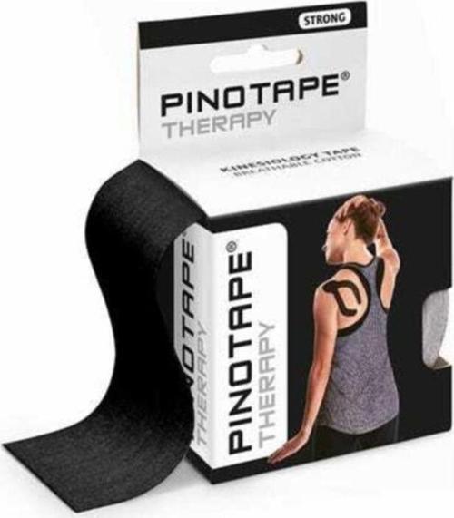 Pino Tape Therapy Cotton Kinesiology Ağrı Bandı-Yüz Yogası-5Cmx5M-Siyah