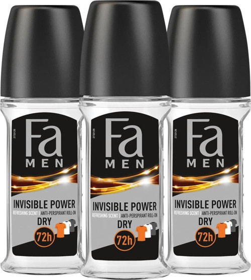 Men Invisible Roll-On X 3 Adet