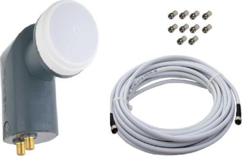 2 Li Lnb 10 Metre Uydu Anten Kablo 10 Adet F Konnektör