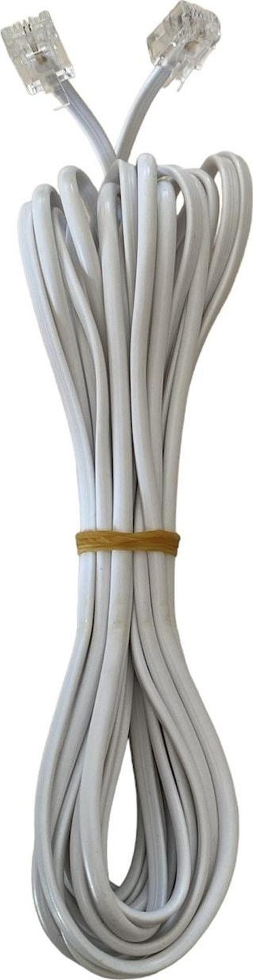 5Mt 5 Metre Beyaz Renk Telefon Internet Hat Kablosu Kökem Duvar Modem Arası