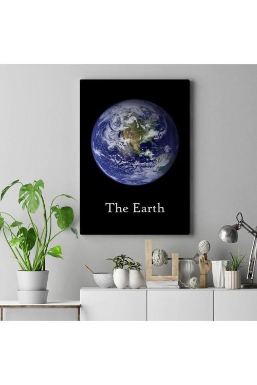 Yer Evrenimiz Gezegeni Tasarımlı Kanvas Tablo