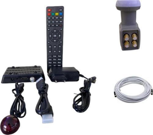20 Metre Anten Kablosu 4 Lü Lnb Hd Uydu Alıcı Set Halinde
