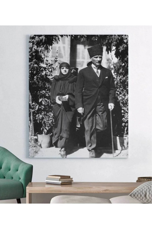 ATATÜRK ve Eşi LATİFE Hanım kanvas tablo