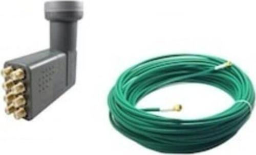 8 Li Lnb 5 Metre Yeşil Kalın Anten Kablosu
