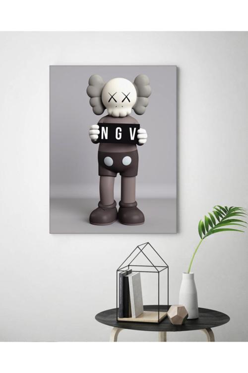 Kaws Ngv Duvar Dekorasyonu Kanvas Tablo