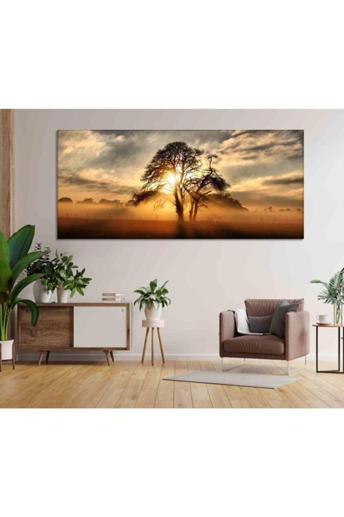 Güneş Batımı Çöl Manzarası Kanvas Tablo