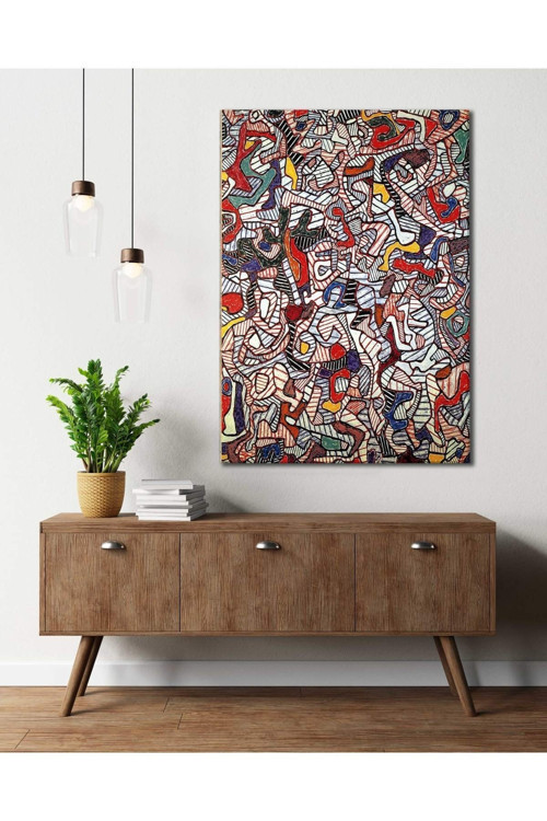 Jean Dubuffet Kompozisyon Kanvas Tablo