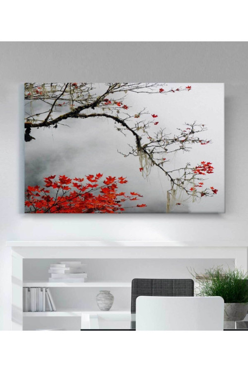 Sonbahar Ağaçlı Kanvas Tablo