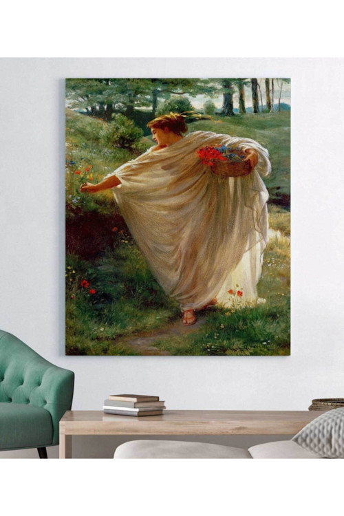 Edward John Poynter Wild Blossoms Kanvas Tablo