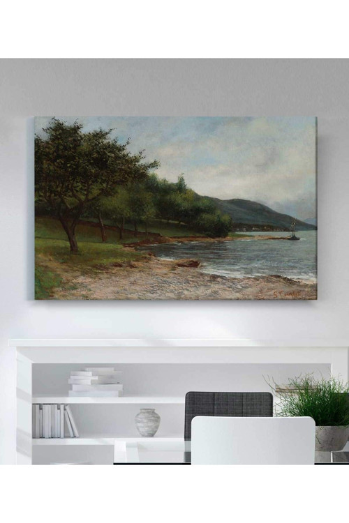 Gustave Courbet Göl Kıyısı Geneva Kanvas Tablo