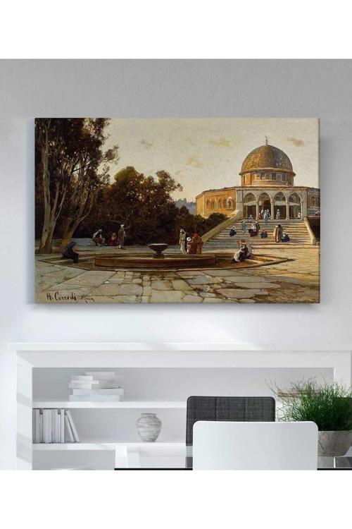 Hermann David Salomon Corrodi Mescid-ül Aksa Kudüs Kanvas Tablo