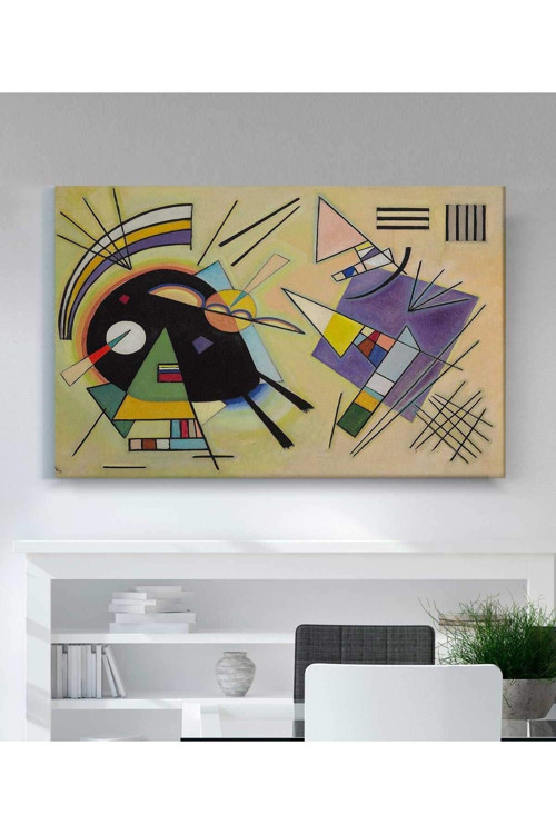 Wassily Kandinsky Kompozisyon Siyah Ve Violet Kanvas Tablo